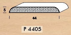 Plochá  krycí lišta P4405